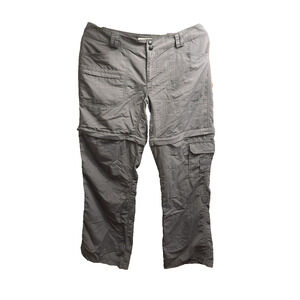 Magellan Womens Convertible Pants Grey‎ Mid Rise Straight Outdoor Hiking Size 10